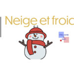 Texte avec un bonhomme de neige