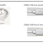 Ancien et nouveau câble USB pour les rasoirs エントリーシェーバー３枚刃